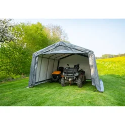 Zeltgarage grau Polyethylen 490 x 370 x 260 cm
