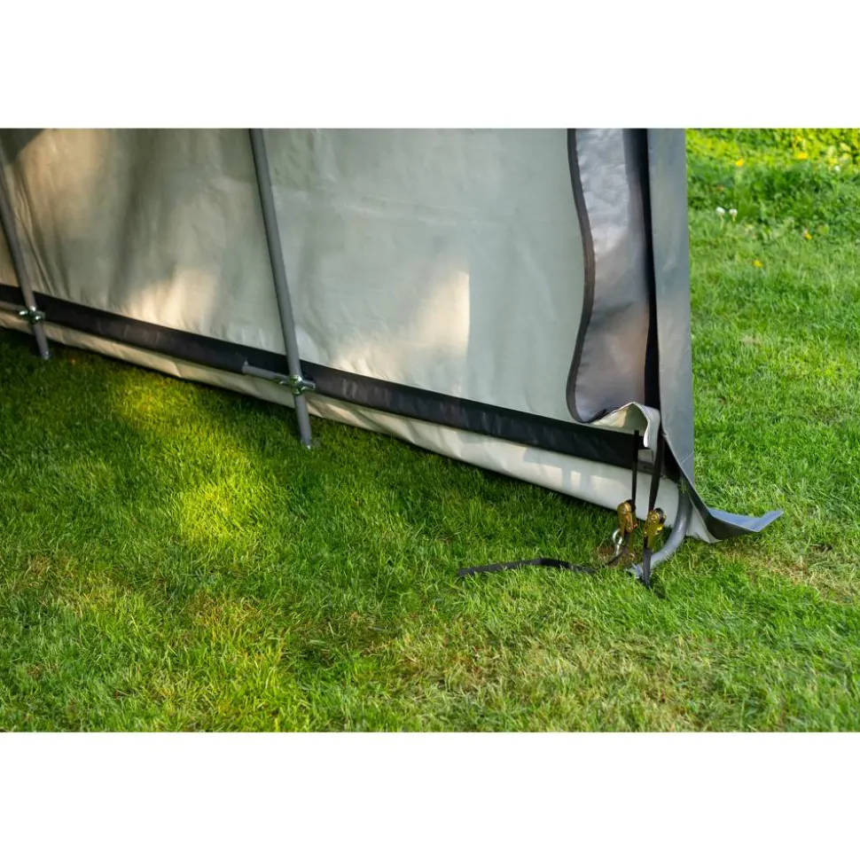 Zeltgarage grau Polyethylen 490 x 370 x 260 cm