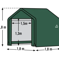 Zeltgarage 'Shed-in-a-Box' Polyethylen grün 180 x 180 x 180 cm