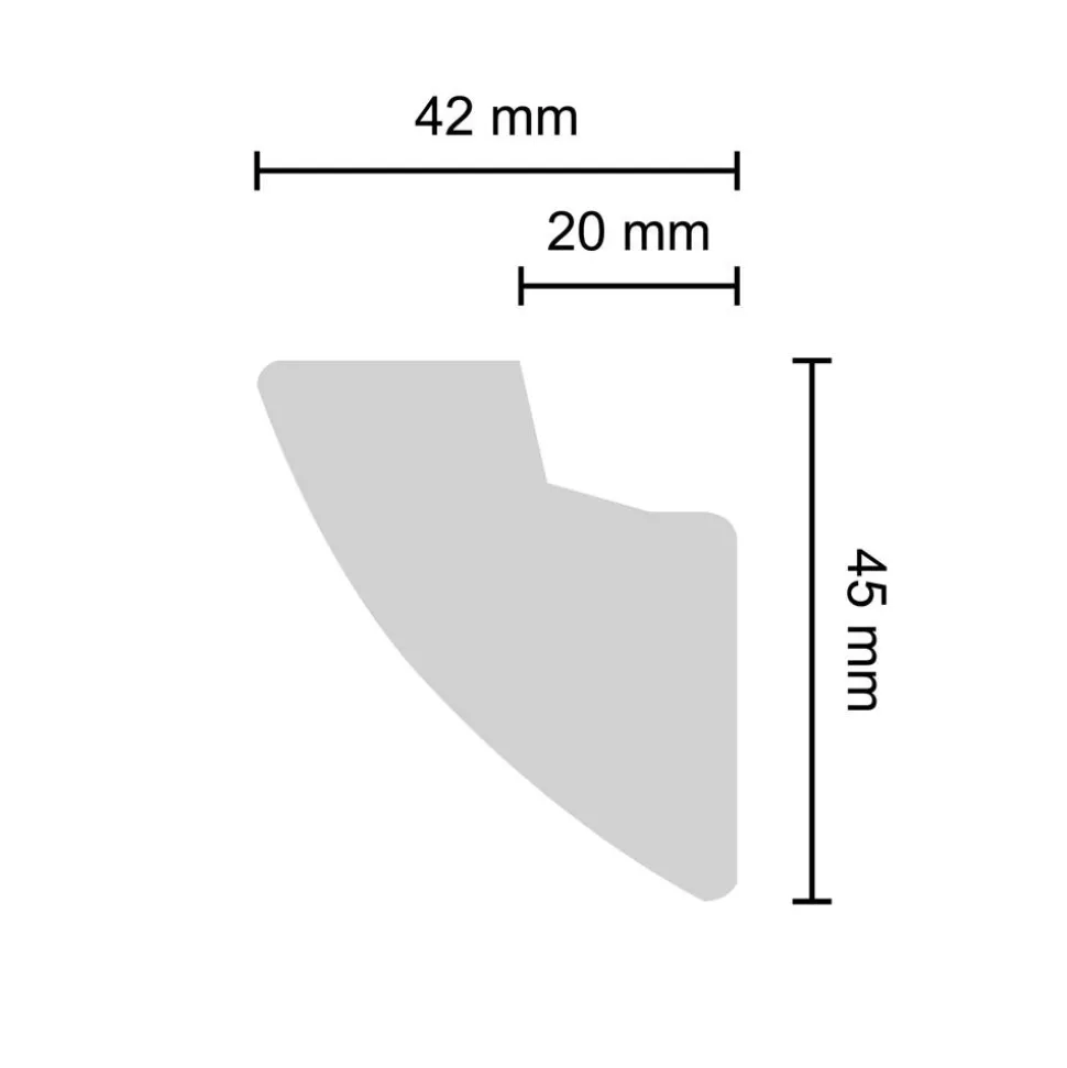 Zierprofil für LED-Stripes 'Karoline' EPS weiß 200 x 6,5 cm