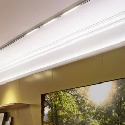 Zierprofil für LED-Stripes 'Karoline' EPS weiß 200 x 6,5 cm