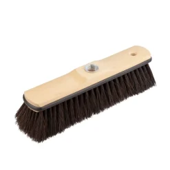 Zimmerbesen mit Kantenschutz Holz Naturhaar schwarz
