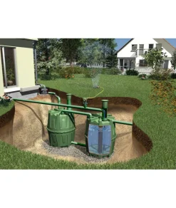 Zisterne Herkules 'Komplettpaket Garten' grün 4800 l