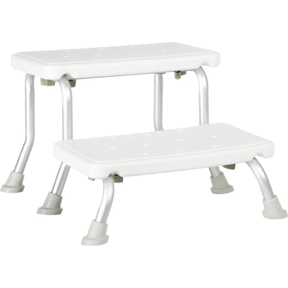Zwei-Stufen-Schemel 'Comfort' weiß, bis 150 kg