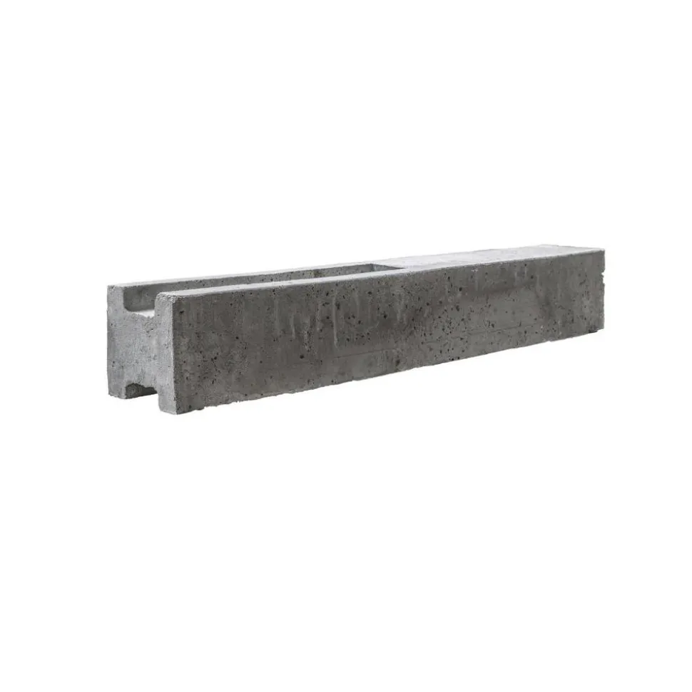 Zwischenpfosten 'Standard' doppelseitig 13 x 13 x 210 cm grau