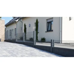 Zwischenpfosten 'Standard' doppelseitig 13 x 13 x 210 cm grau