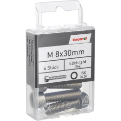 Zylinderschrauben ISK 6,0 Edelstahl M8 x 30 mm 4 Stück